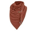 thumbnail image 3 of Xfvqtps Womens Shawls Solid Color Knitting Button Star Pendant Multi Purpose Fashion Versatil Stylish Wrap Warm Winter Scarf Brown, 3 of 3