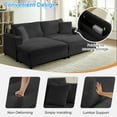 thumbnail image 5 of BALUS Oversized Chaise Lounge with Wide Storage Ottoman, Modern sleeper chair for Living room, ottoman chair Sleeper, Corduroy,  Dark Gray, 5 of 8