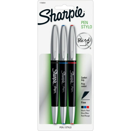 Sharpie® Soft-Grip Pen, Fine Point, Set of 3 (Best Type Of Pen)
