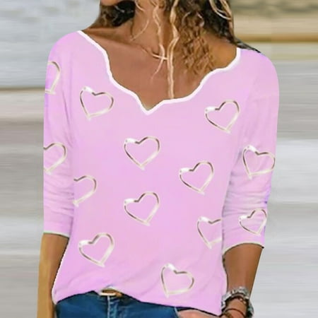 

Womens Long Sleeve Womens Graphic Fashion Rashguard for Women Pink XL