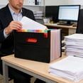thumbnail image 4 of Carpeta organizadora de documentos tipo acordeón expandible tamaño A4 con pestañas de índice | Almacenamiento de archivos codificado por colores para la oficina o el hogar, 4 of 6