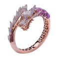 thumbnail image 1 of 1 chapado en oro rosa de dos tonos dedo anillo tamaño anillos adecuado para la mayoría de las mujeres exquisito día de San Valentín anillos de cumpleaños anillo, 1 of 8