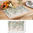thumbnail image 6 of Summer Eucalyptus Placemats Set of 8, Shell Starfish Green Leaf Vintage Non-Slip Place Mats Washable Table Mats for Kitchen Dining Table Decorations Indoor/Outdoor, 6 of 9