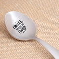 thumbnail image 3 of Engraved Spoon Gift Grandparent Coffee Lover Gift | Gift for Dad Fathers Day Gift from Wife Daughter Son | Birthday Christmas Gift for Men Women | Coffee Makes Me Happy Spoon -7 Inch, 3 of 5