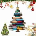 thumbnail image 3 of 3pcs Book Tree Card Catcher Ornaments, Christmas Tree Theme of Books, Book Lovers Club Gift, 3 of 8