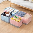thumbnail image 5 of Foldable Storage Box, ROSELIFE Student Books Storage Box, 18.5" X 13.5¡° X9.0¡±, Large,Blue, 5 of 8
