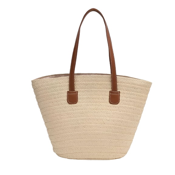 GASTROPOD Women'S Woven Straw Beach Bag Large Summer Tote Shoulder Purse with Zipper Closure for Travel Leisure Shopping Suit Wallets Cosmetics Long Lasting 0.57Lb