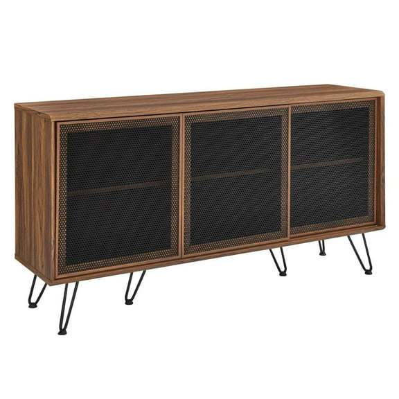 Modway Nomad Modern Style Wood Grain Laminate Sideboard in Walnut