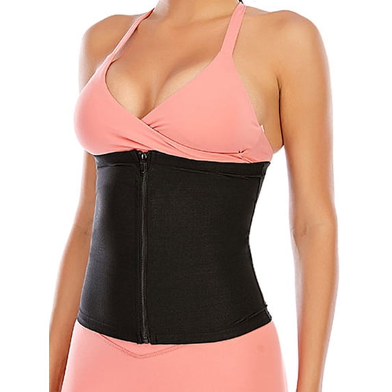 FUTATA Women Sweat Waist Trainer Underbust Corset Tummy Control Workout Waist Shaper Hourglass Body Shaper Sport Girdle Belt Sweatsuit