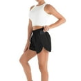 thumbnail image 1 of SAYOO Solid Color Athletic Shorts with Compression Underwear Lining, Pockets, 1 of 9