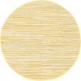 thumbnail image 2 of Rugs.com Chindi Cotton Collection Rug – 6 Ft Round Yellow Flatweave Rug Perfect For Kitchens, Dining Rooms, 2 of 9