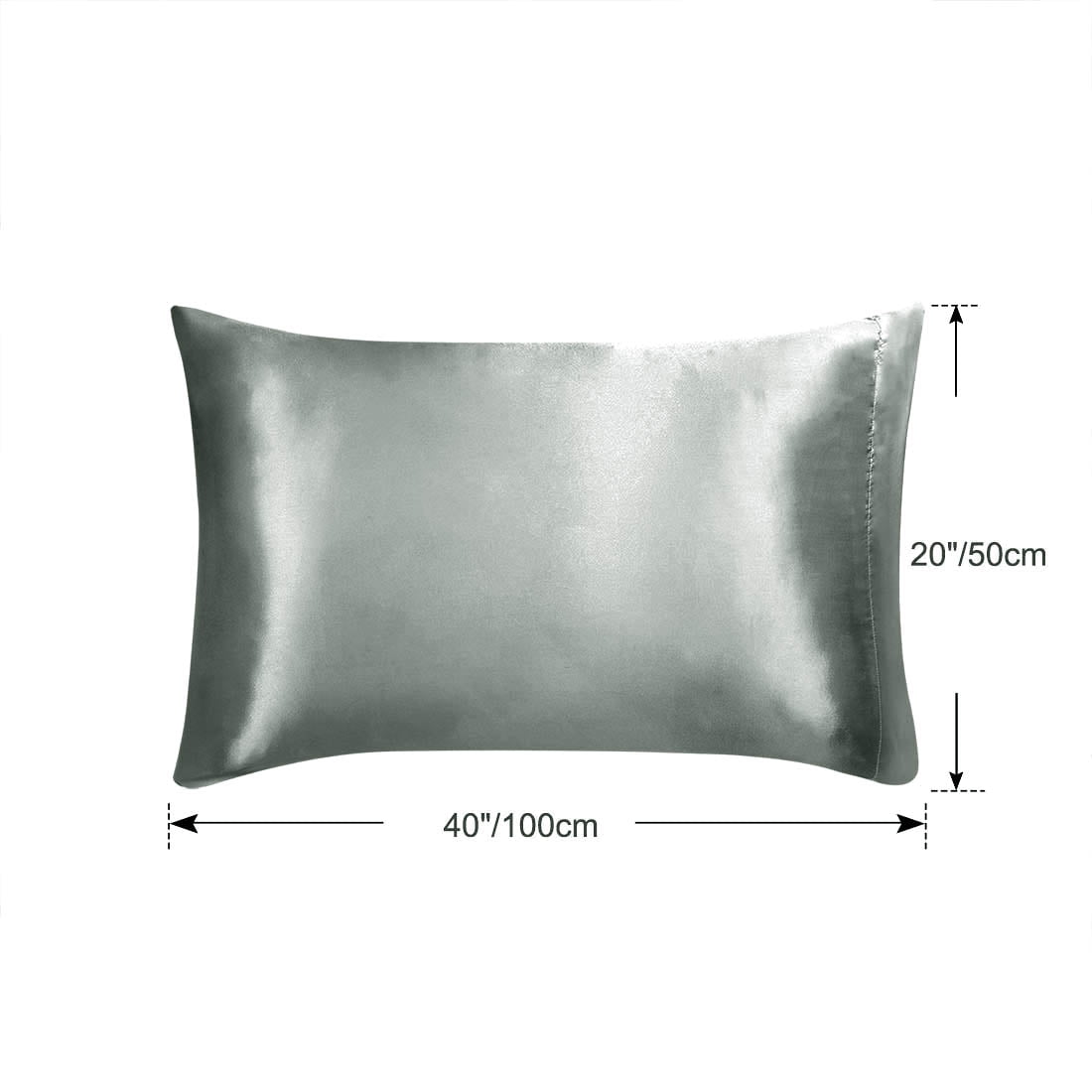 Charmeuse Satin Pillowcase for Hair and Face, 2 Pack Soft Cooling Pillow  Slip Covers Teal King Size Pillow Cases King
