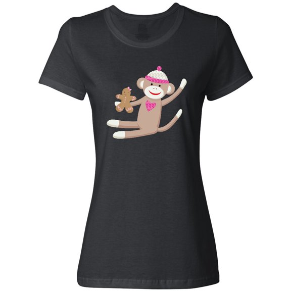 Inktastic Sock Monkey Gingerbread Women's T-Shirt