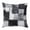 Black,White, variant on Throw Pillow Covers, Black Gray Patchwork 24x24 Pillow Covers for Couch/Sofa/Bed, Abstract Minimalist Geometric Art Decorative Square Linen Cushion Pillowcase for Home Decor