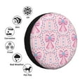 thumbnail image 4 of Easygdp pink bows Wheel Cover,Spare Tire Cover,4-17in Spare Tire Cover Universal Fit for Trailer, Car, Truck, SUV, Jeep-15 inch, 4 of 6