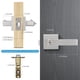 thumbnail image 2 of 2 PCS Cerradura de Manija,Cerradura de Manija de Puerta,Manijas de Bloqueo de Puerta de Privacidad,con Llaves,Mango Reversible Que Soporta Puertas de Mano Lzquierda y Derecha (Plata), 2 of 9