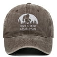 thumbnail image 5 of Big Foot Embroidered Washed Baseball Cap Featuring the American Flag for Men and Women, 5 of 15