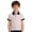 Pink, variant on Ticikt Short Sleeve School Uniform Polo Shirts, Contrast Trim Collar Casual Daily Wear Top,White