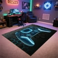 thumbnail image 3 of Gamer Rug for Room,3x5 ft Non-Slip Blue Gaming Rugs for Bedroom Living Room and Game Space Decor, 3 of 8