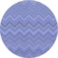 thumbnail image 1 of Ahgly Company Machine Washable Indoor Round Transitional Day Sky Blue Area Rugs, 3' Round, 1 of 7