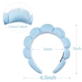thumbnail image 4 of DADHOT Spa Headbands for Washing Face or Facial, Headbands for Women - Puffy Makeup Headbands for Face Washing, Mask, Skin Treatment (Blue), 4 of 7