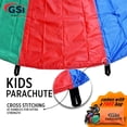 thumbnail image 3 of Juguete de paracaídas Play Parachute GSi para niños Rainbow de 12 pies con bolsa, 3 of 7