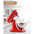 thumbnail image 7 of C-Shaped K45DH Coated Dough Hook, Attachment for KitchenAid Tilt-Head Stand Mixers Only, Fits 4.5–5 Quart Bowls, Compatible with K45, K45SS, KSM90, KSM150, 7 of 7