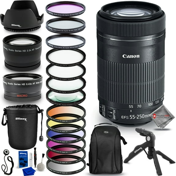 Canon EF-S 55-250mm f/4-5.6 IS STM Lens for Canon SLR Cameras Kit 3
