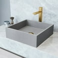 thumbnail image 2 of VIGO Alhambra Gothic Gray Concreto Stone 15 in. L x 15 in. W x 5 in. H Square Vessel Bathroom Sink, 2 of 11