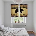 thumbnail image 6 of 2 Panels Kitchen Tier Curtains 39 Inch Length, Black Bear Grommets Window Treatment Curtain, Vintage Animals Farmhouse Pine Brown Forest Thermal Curtains Drapes for Living Room/Bathroom, 6 of 9