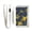 Dark Blue Yellow Splashes, variant on Nylon Trifold Card Wallet with ID Window Zipper Pocket for Men Women Teen Funny Animal Masks