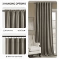 thumbnail image 3 of NICETOWN Velvet Curtains for Living Room, Soft Thick Elegant Velvet Curtains Thermal Insulated Sun Light Blocking Drapes Back Tab Velvet Window Curtains, Taupe, 52"x90", 2 Panels, 3 of 8