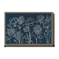 Amanti Art Indigo Floral I Framed Canvas Wall Art