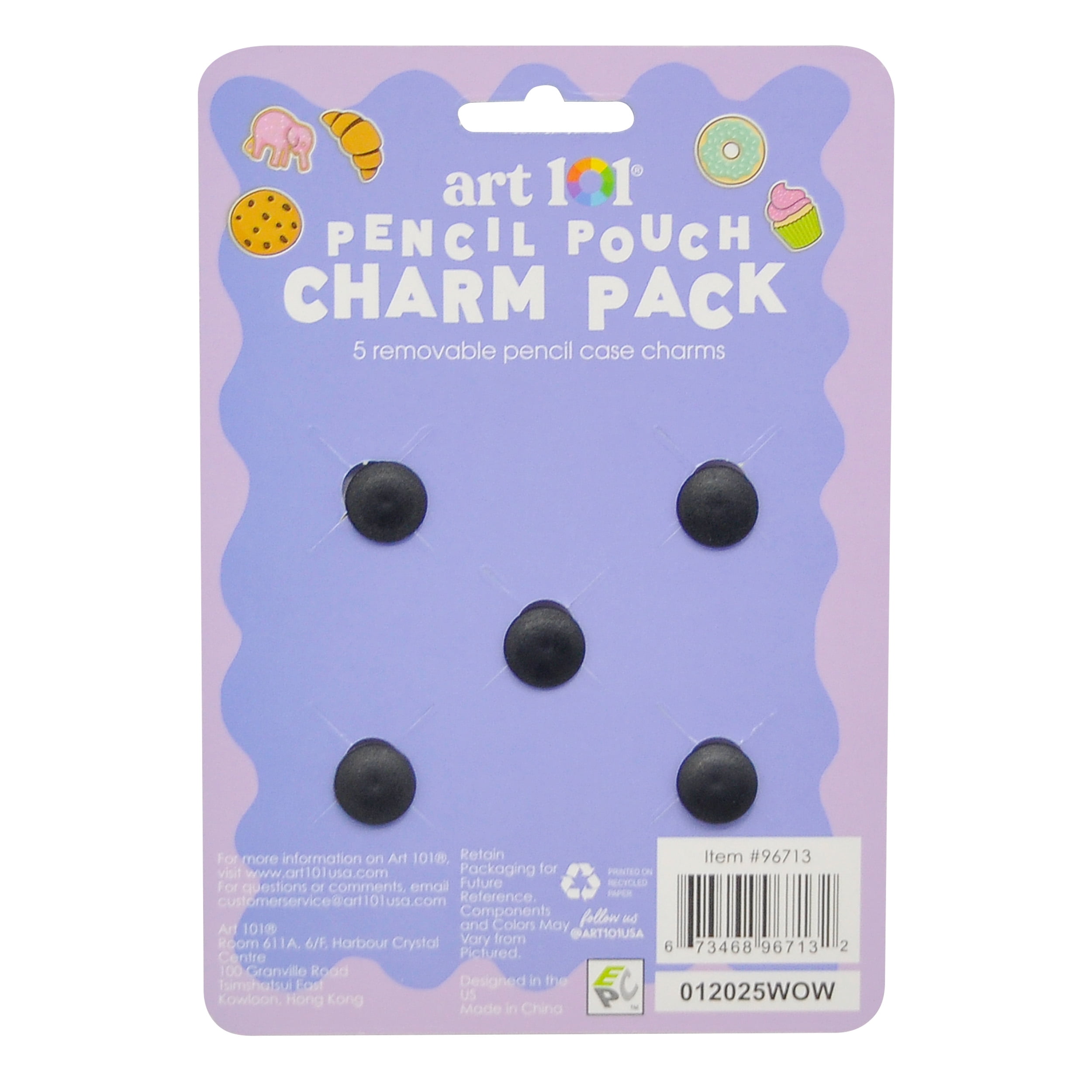 Art 101 Sweet Treat Charms-Pencil Case Accessory, Back to School, 5-Pack