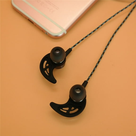 1 Pair of Universal Silicone Earphone Clip Hook Earhook Headphone Ear Hook Hanger (Black)