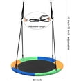 thumbnail image 4 of Saucer Tree Swing Seat for Kids 40 Inch Outdoor Round Tree Swing for Children Heavy Duty Safe Durable Easy Install for Backyard Multicolor, 4 of 7