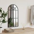 thumbnail image 1 of vidaXL Miroir Mural Noir 30x60 cm Arche Fer, 1 of 5