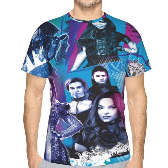 Unisex Adult Descendan-t T-Shirts, 3D Graphic Novelty Shirts Crewneck Short Sleeve Tees for Men Women