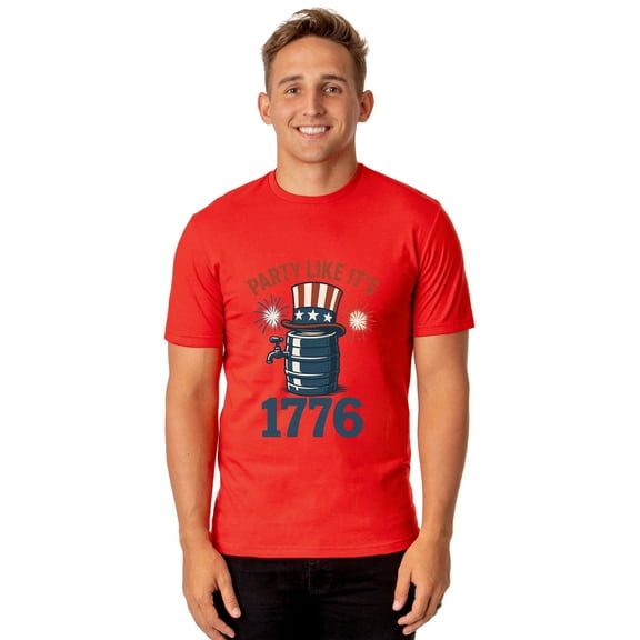 Fourth Of July Men's Party Like It's 1776 Parody Funny Short-Sleeve T-Shirt