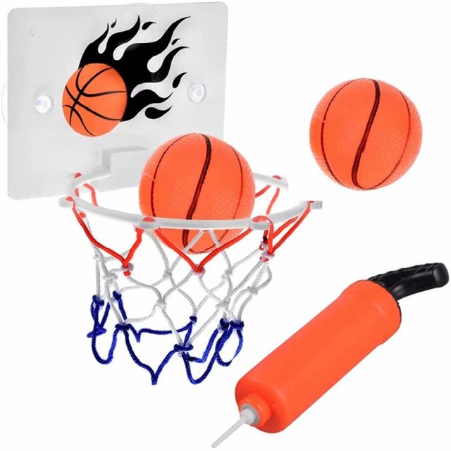 Mini Basketball Hoop With Balls And Pump, Mini Office Basketball Hoop With Suction Cup Sports Basketball In The Office Room For Kids