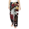 thumbnail image 1 of Fotbe Eagle With Hat And Roses Pantalones de Pijama para Mujer, Pantalones de Dormir, Pantalones Pj con Cordón y Bolsillos-XX-Large, 1 of 6