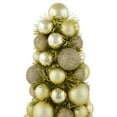 thumbnail image 3 of Northlight 3-Finish Shatterproof Ball Christmas Tree with Tinsel - 15.75" - Gold, 3 of 5