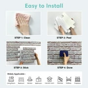 Commomy 10 Pcs 3D Faux Brick Wall Panels Peel and Stick Wall Tile,Thin PVC Brick Panels,11.8X11.8