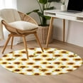 thumbnail image 5 of Round Rugs 4 Ft, Sunflowers Fall Non Slip Area Rugs for Kitchen Bedroom Entryway, Thanksgiving Botanical Floral Watercolor Washable Carpet Runner Rug Floor Mats for Bedroom Home Decor, 5 of 9