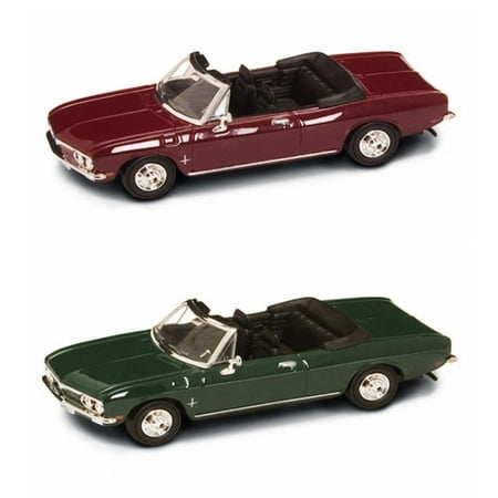 Chevrolet Corvair Chassis 1969 Chevrolet Corvair Monza Convertible Diecast Car Package - Two 1/43 Scale Diecast Model Cars ()