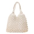 thumbnail image 1 of Aesthetic Tote Bag Exquisite Woven Pattern Large Capacity Hollow Out Handmade Double Handle Daily Collocation Ladies Cut-Out Handbag Shopping Bag for Travel, 1 of 11