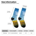 thumbnail image 2 of Picia Blooming Sunflower Field Print Athletic Socks for Men & Women – Cushioned Moisture-Wicking Crew Socks for Sports, Running, and Training, Soft & Breathable Size 5-11, 2 of 6