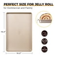 thumbnail image 4 of HONGBAKE Jelly Roll Pan 15x10 with Diamond Texture, Cookie Sheet for Baking, Non Stick Baking Sheet Pan for Oven, Heavy Duty Baking Trays Non Toxic, 57% Thicker Carbon Steel, Gold, 4 of 8