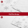 thumbnail image 5 of Merry Christmas Throw Blanket, Silver Snowflake Foil Print Throw Blankets, White Winter Fluffy Fleece Blanket for Couch Warm Bed Napping Flannel Blanket for Sofa Bedroom Gift Xmas Decor, 50" x 60", 5 of 8