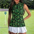 thumbnail image 4 of Uorisanigo Four-Leaf Womens Quick Dry Zip Up Workout Tennis Tops Relaxed Heart-Shaped Womens Golf Shirt Sleeveless Zip Up Shirts Soft Athletic Workout Tops, 4 of 7